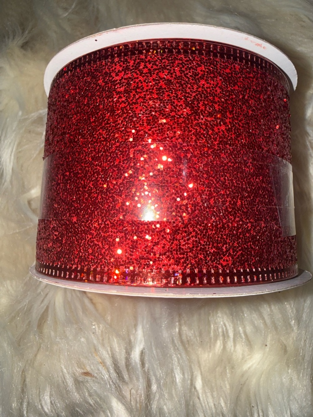Red Glitter Ribbon Roll